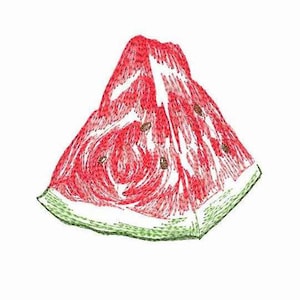 Watermelon Machine Embroidery Design, Sketch Machine Embroidery Watermelon, Art Embroidery, Watermelon Digital File, Instant Download Design