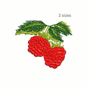 Raspberry Machine Embroidery Design - 2 SIZES, Sketch Machine Embroidery Raspberry, Raspberries Digital File, Instant Download Design.