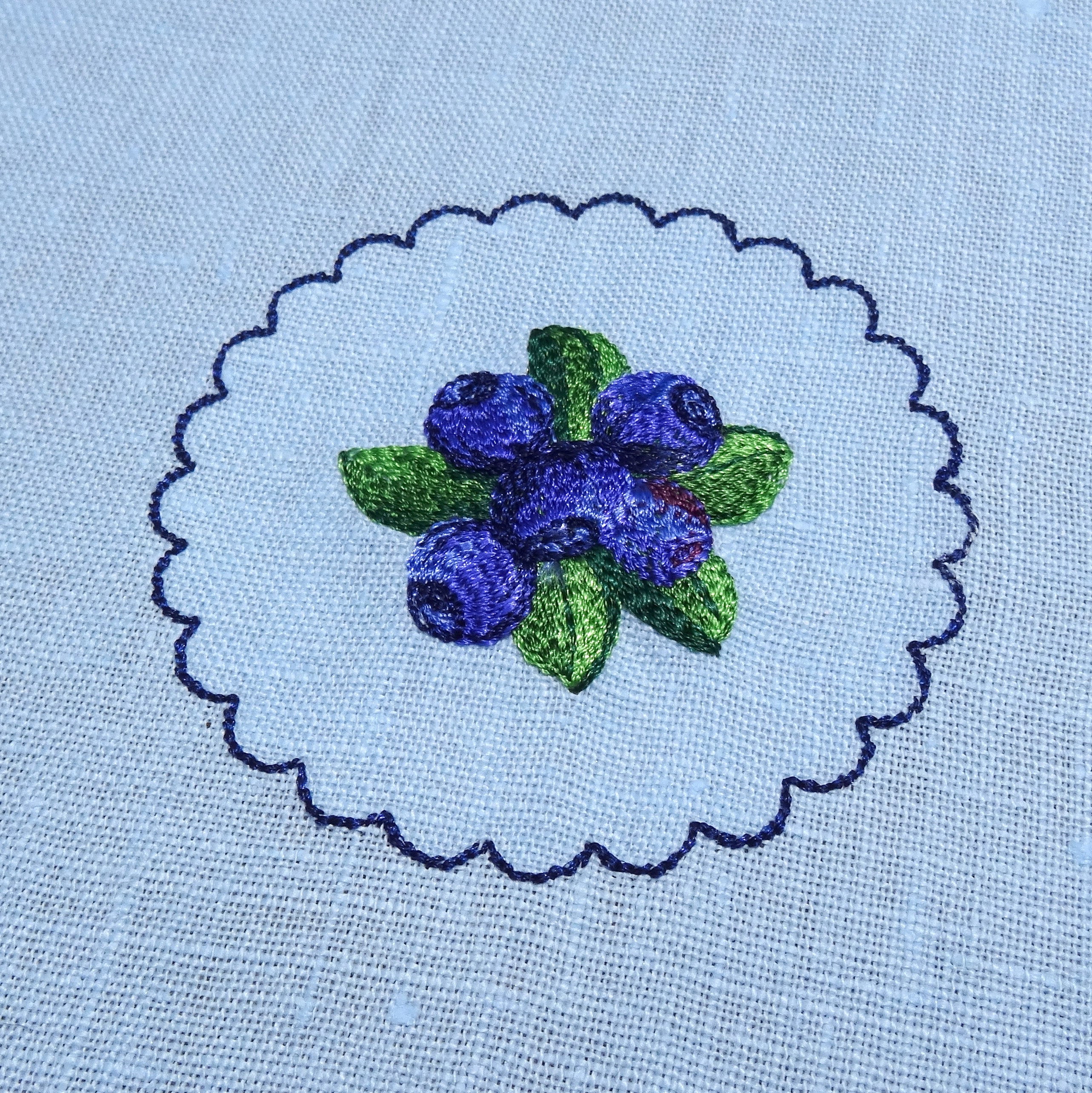 Blueberry Machine Embroidery Design Sketch Machine Embroidery Etsy UK