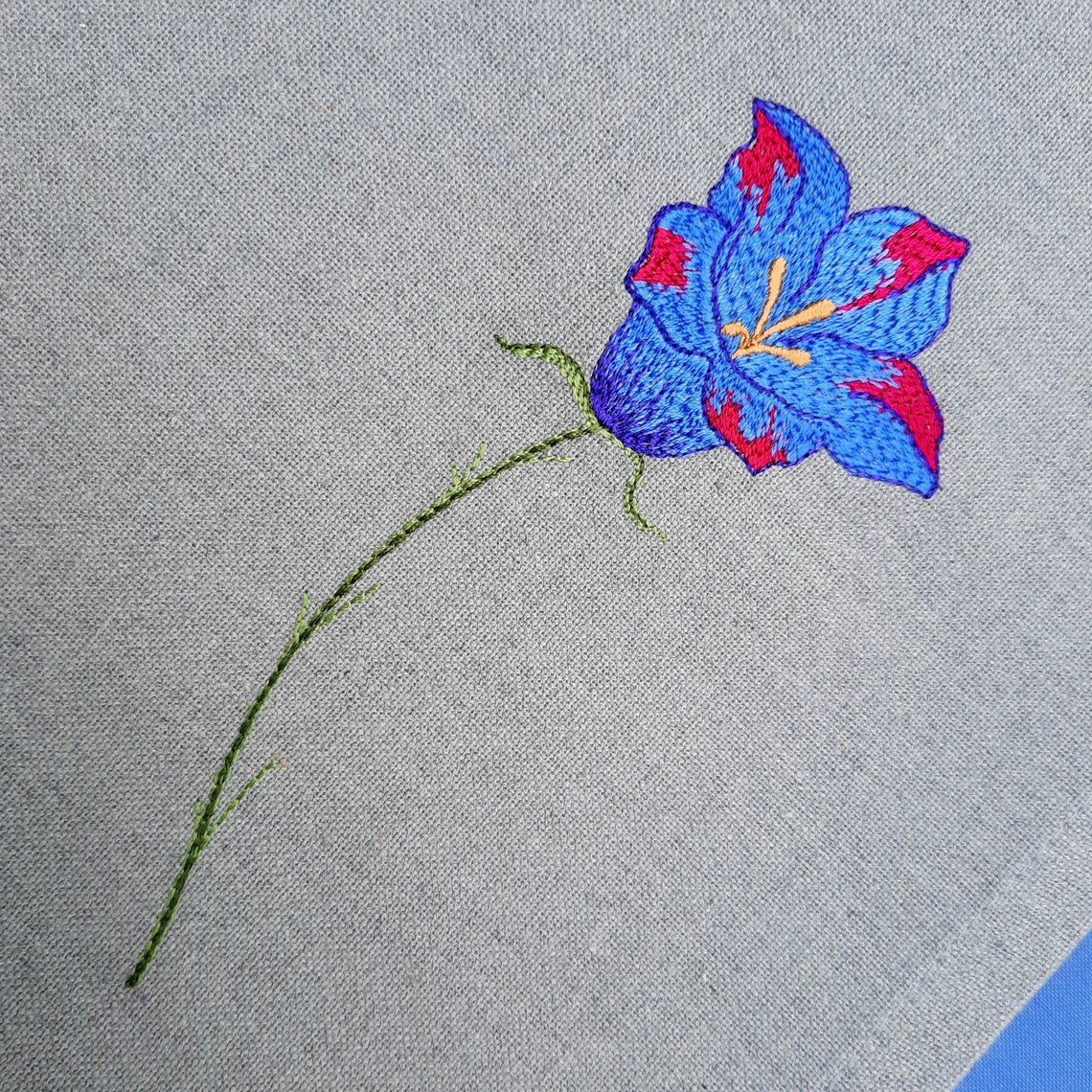 Bellflower Machine Embroidery Design 2 SIZES Sketch Machine Etsy