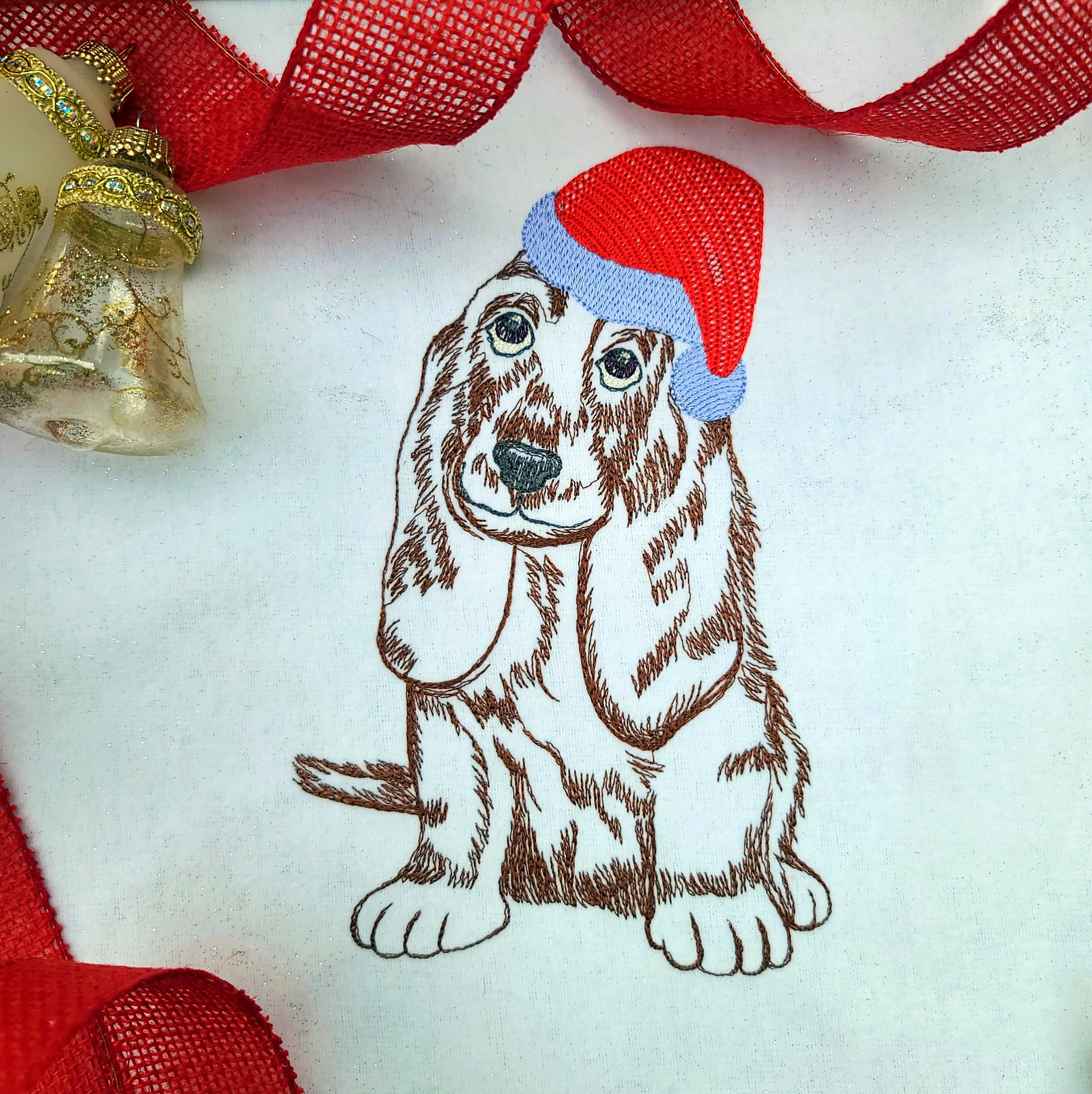 Christmas puppy machine embroidery design 2 sizes sketch  etsy Christmas puppy machine embroidery design 2 sizes sketch  etsy