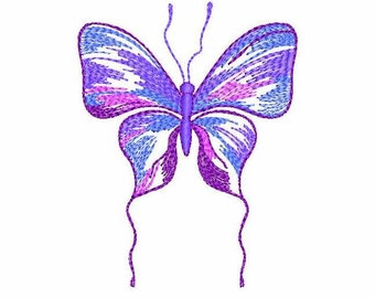 Butterfly Machine Embroidery Design, Summer Butterfly Digital Embroidery File, Floral Butterfly Embroidery, Butterfly Embroidery File.