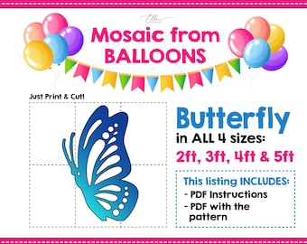 Butterfly Prop Template, Mosaic Template, Birthday Decor, Wing, Mosaic Template, Baby Shower, Prop Template, Mosaic Templates