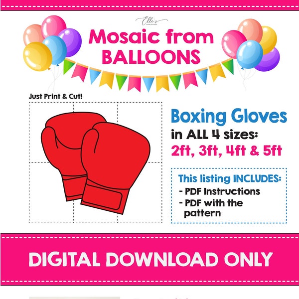 Boxing Glove Balloon Etsy
