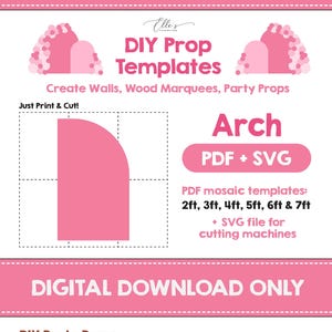 Chiara Wall Template, Chiara Backdrop Template SVG Cut File Chiara Wall Mosaic Template, Arch Marquee, Bday Props, DIGITAL File, DIY Props