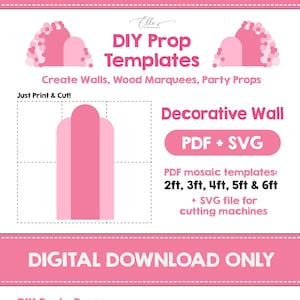 3 Hump Wall SVG Cut Files Prop Template, CNC Wall Backdrop Template,  Arch Mosaic from Balloons, Archway Marquee, Bday Props, DIGITAL File