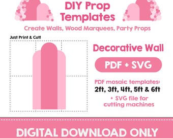 3 Hump Wall SVG Cut Files Prop Template, CNC Wall Backdrop Template,  Arch Mosaic from Balloons, Archway Marquee, Bday Props, DIGITAL File