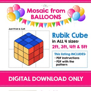 Rubik's cube balloon best sale