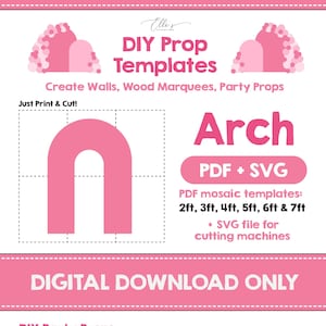 Arch Backdrop Cut File and Mosaic Template SVG Arch Prop Template,  Arch Mosaic from Balloons, Archway Marquee, Bday Props, DIGITAL FILE