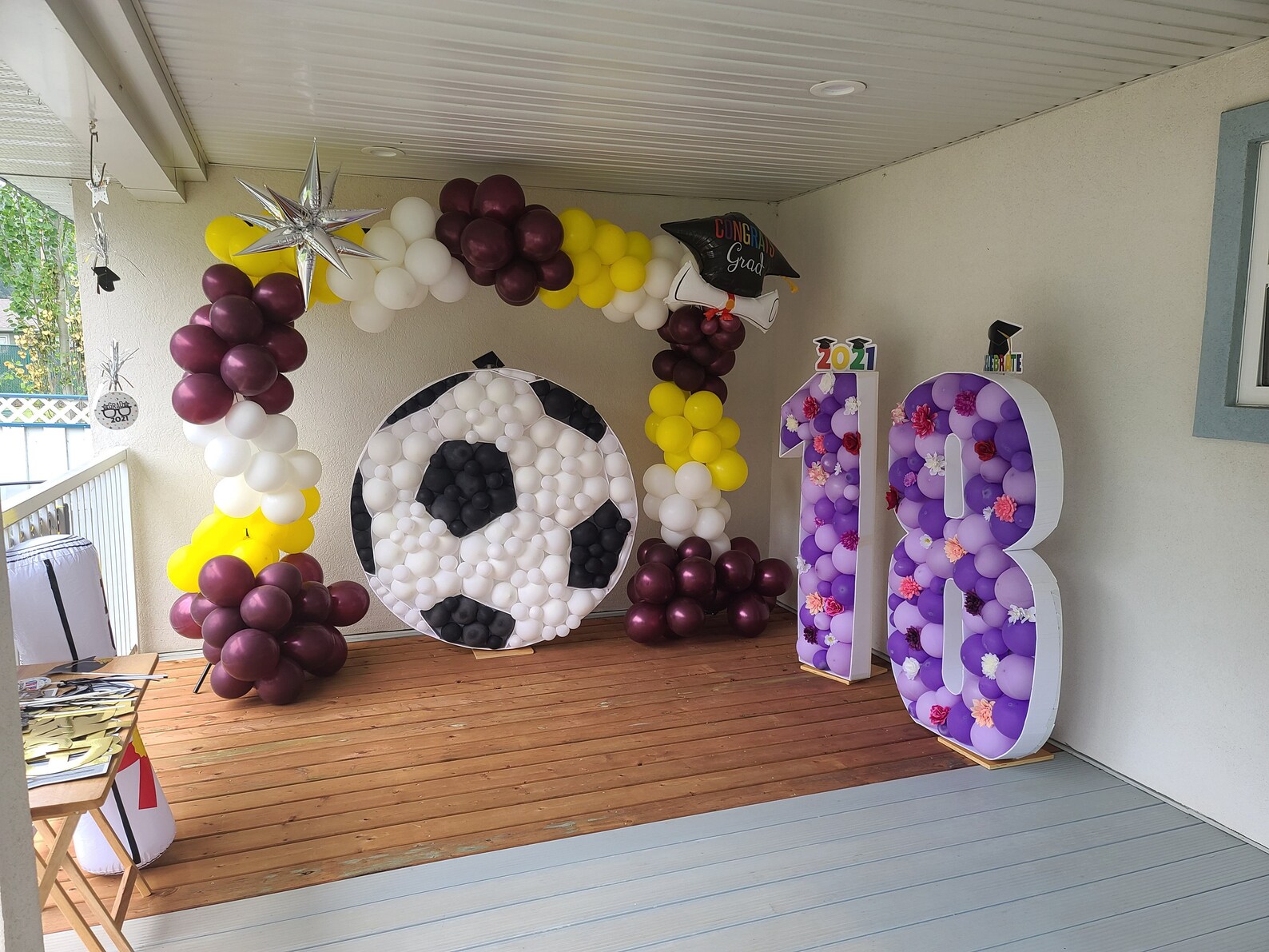 Soccer Ball From Balloons Mosaic Template Football Mosaic Etsy