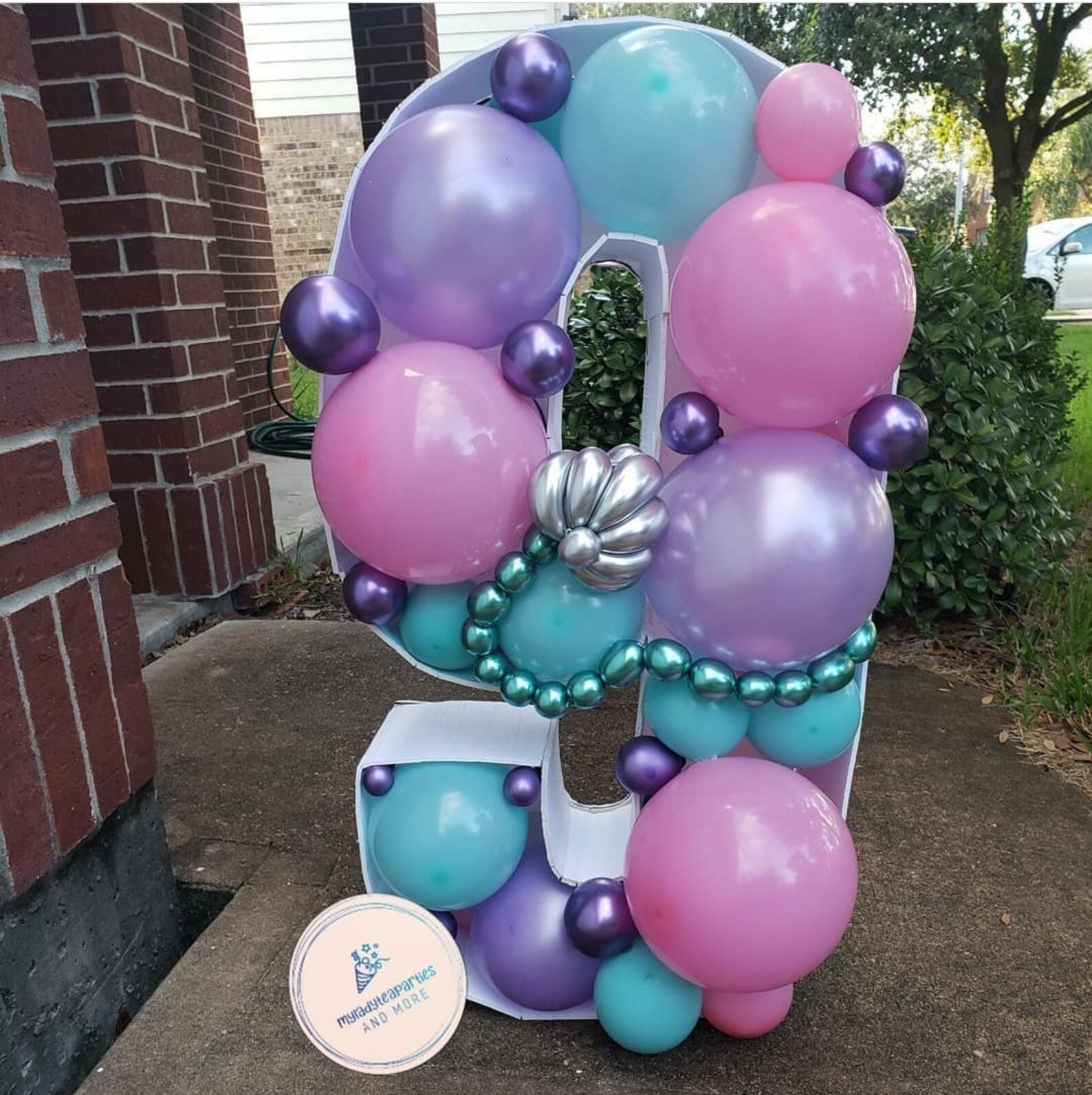 Mosaic Number 9 Number Nine Mosaic Template From Balloons Etsy