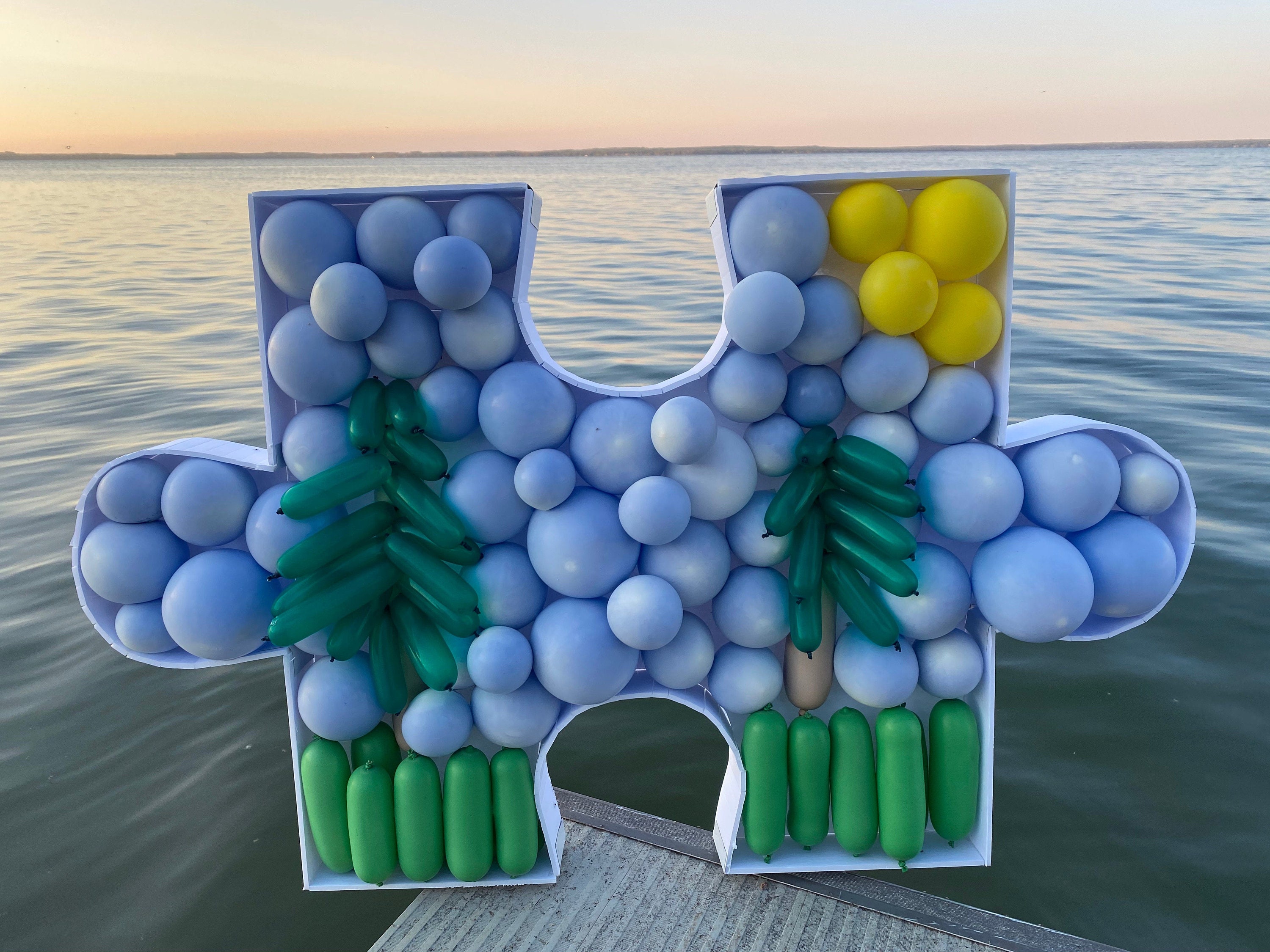 Puzzle Piece Mosaic From Balloons Mosaic Template Puzzle Etsy Canada