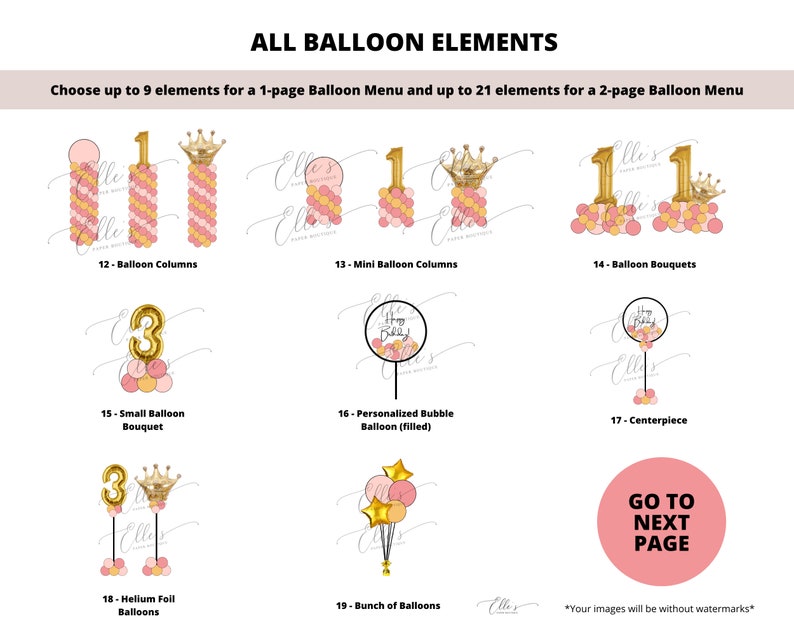 Balloon Price List CUSTOM Balloon Menu Balloon Price Guide Etsy Finland
