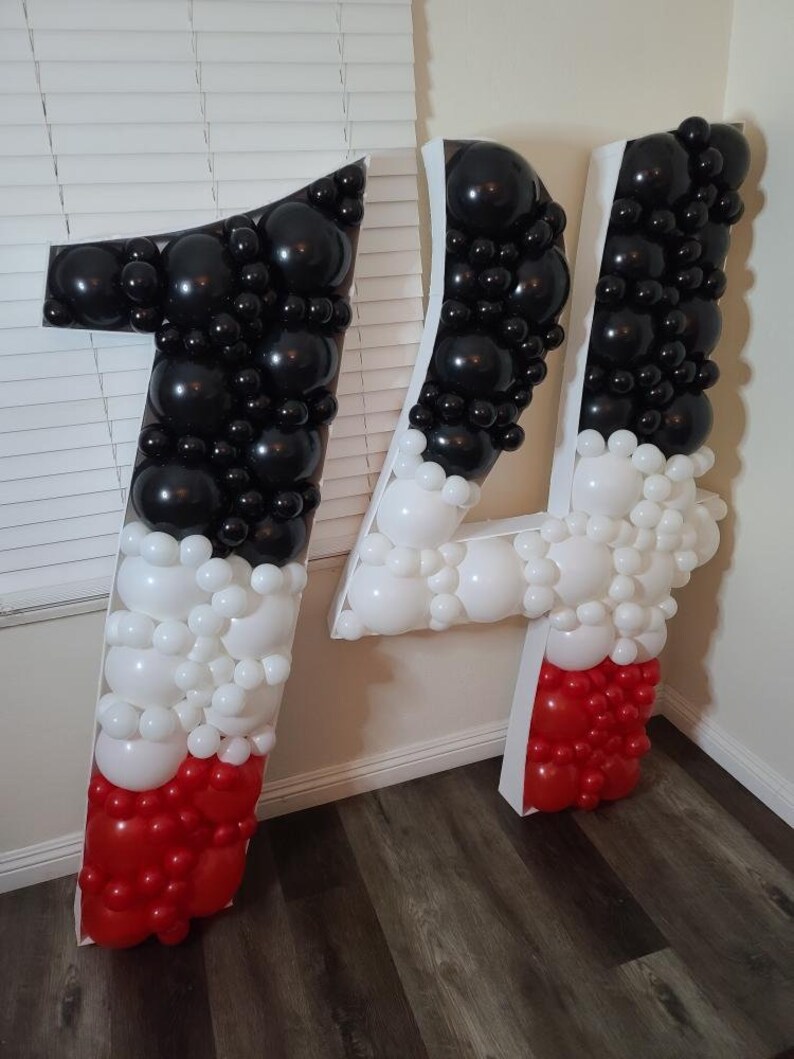 FANCY Number 1 Balloon Mosaic Template Number One Mosaic | Etsy