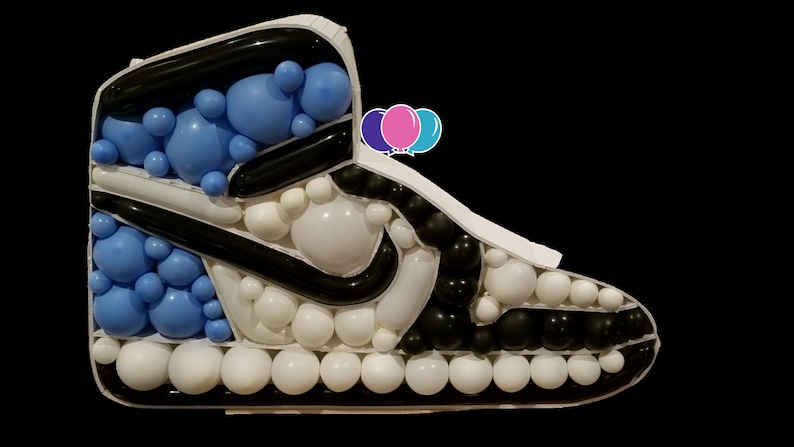 Sko från ballonger, Yeezy Sneaker Mosaic från ballonger, Dekoridéer, Mosaikform, Mosaikmall, 0,6 m, 0,9 m, 1,2 m, 1,5 m, DIY, Mosaiksneaker bild 5