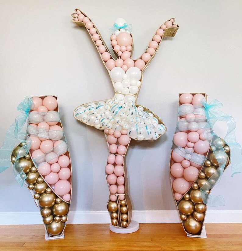 Ballet Shoe From Balloons Ballerina Mosaic From Balloons Etsy