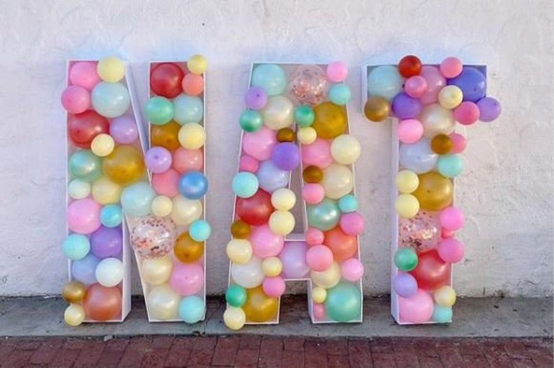 Mosaic Letter N Mosaic from Balloons 2ft 3ft 4ft 5ft | Etsy