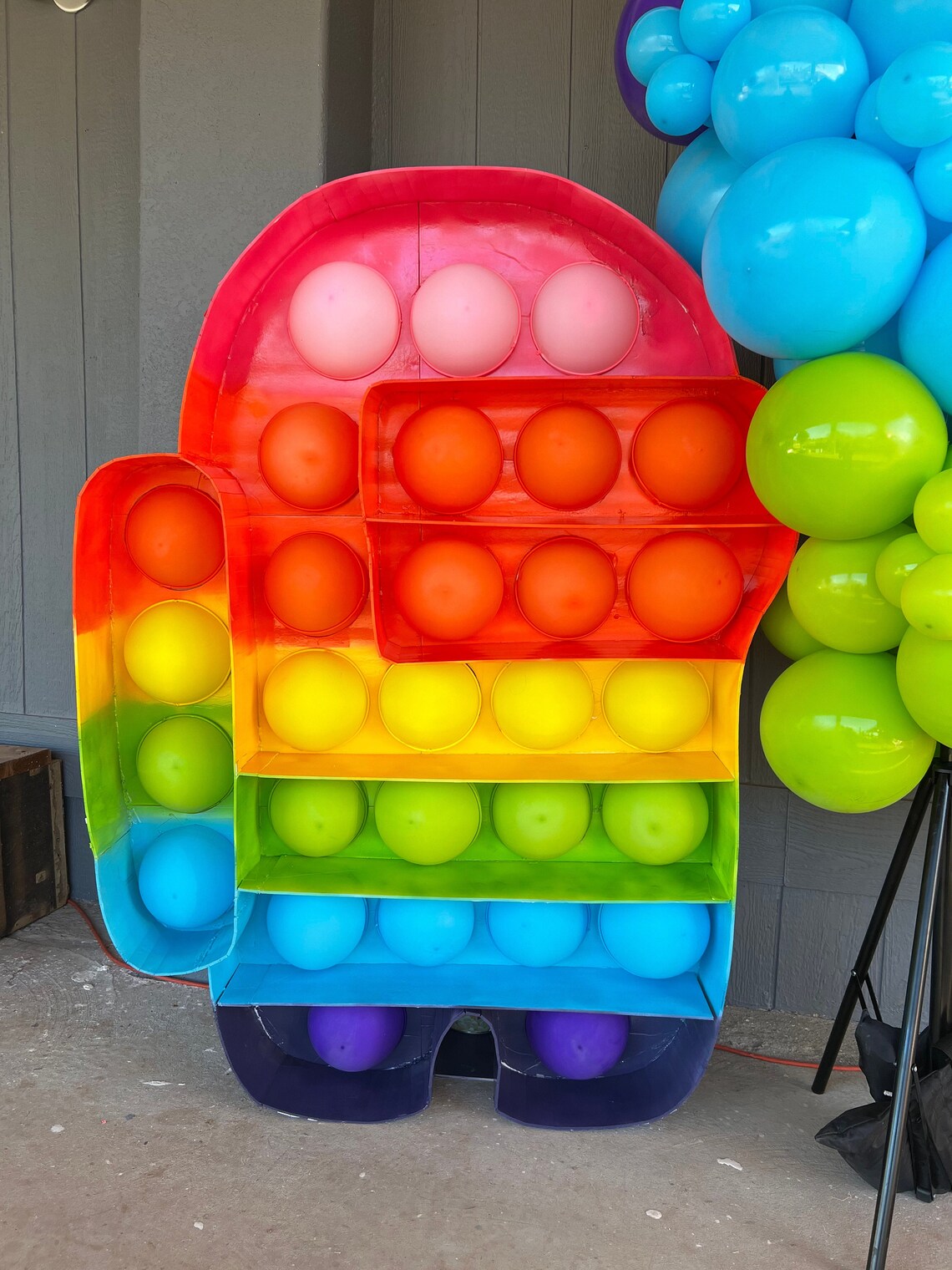 POP IT Rainbow Mosaic From Balloons Pop It Mosaic Template Etsy