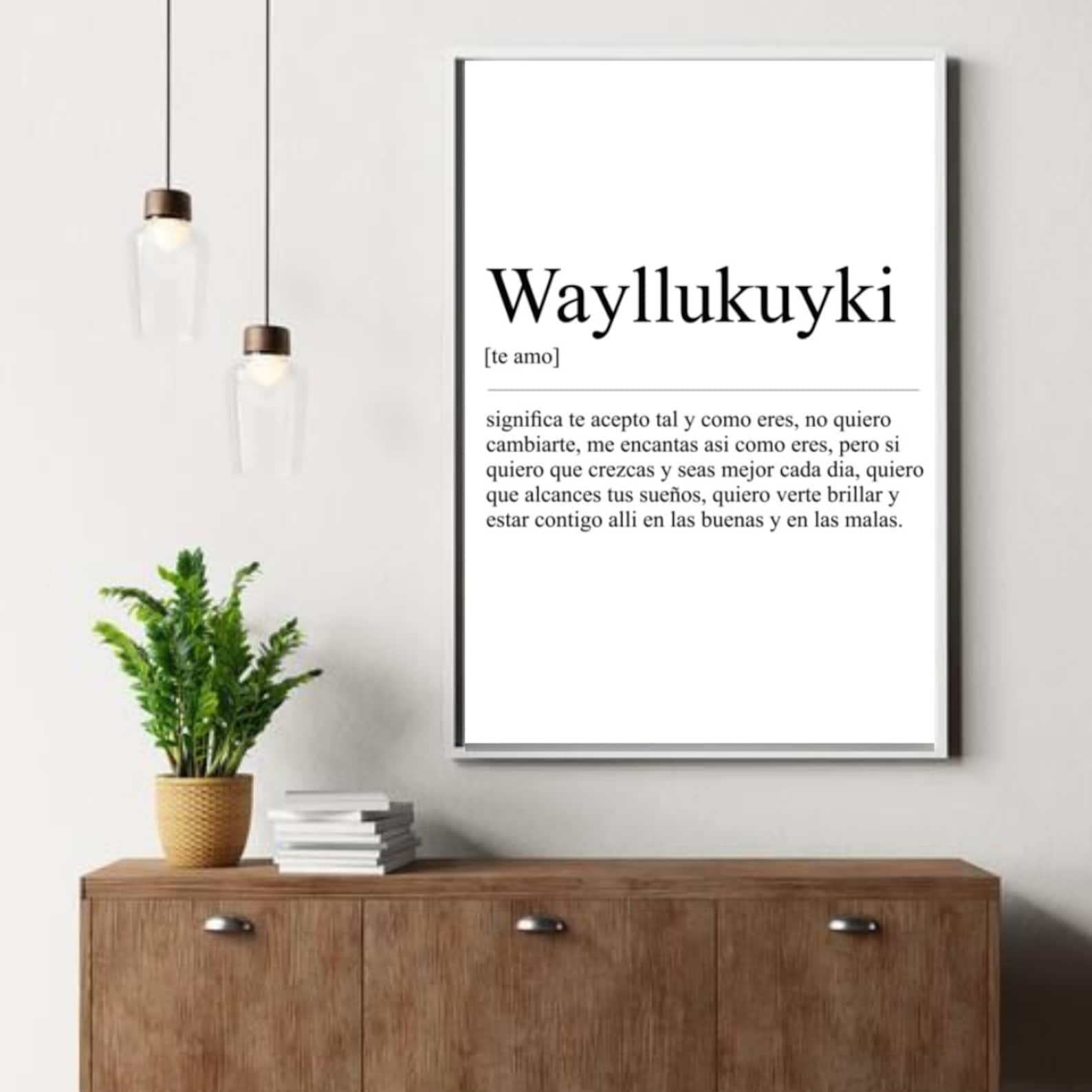 Te Amo in Quechua, Peru Art, Peru Print, Peru Wall Art, Housewarming Gift, Peru History