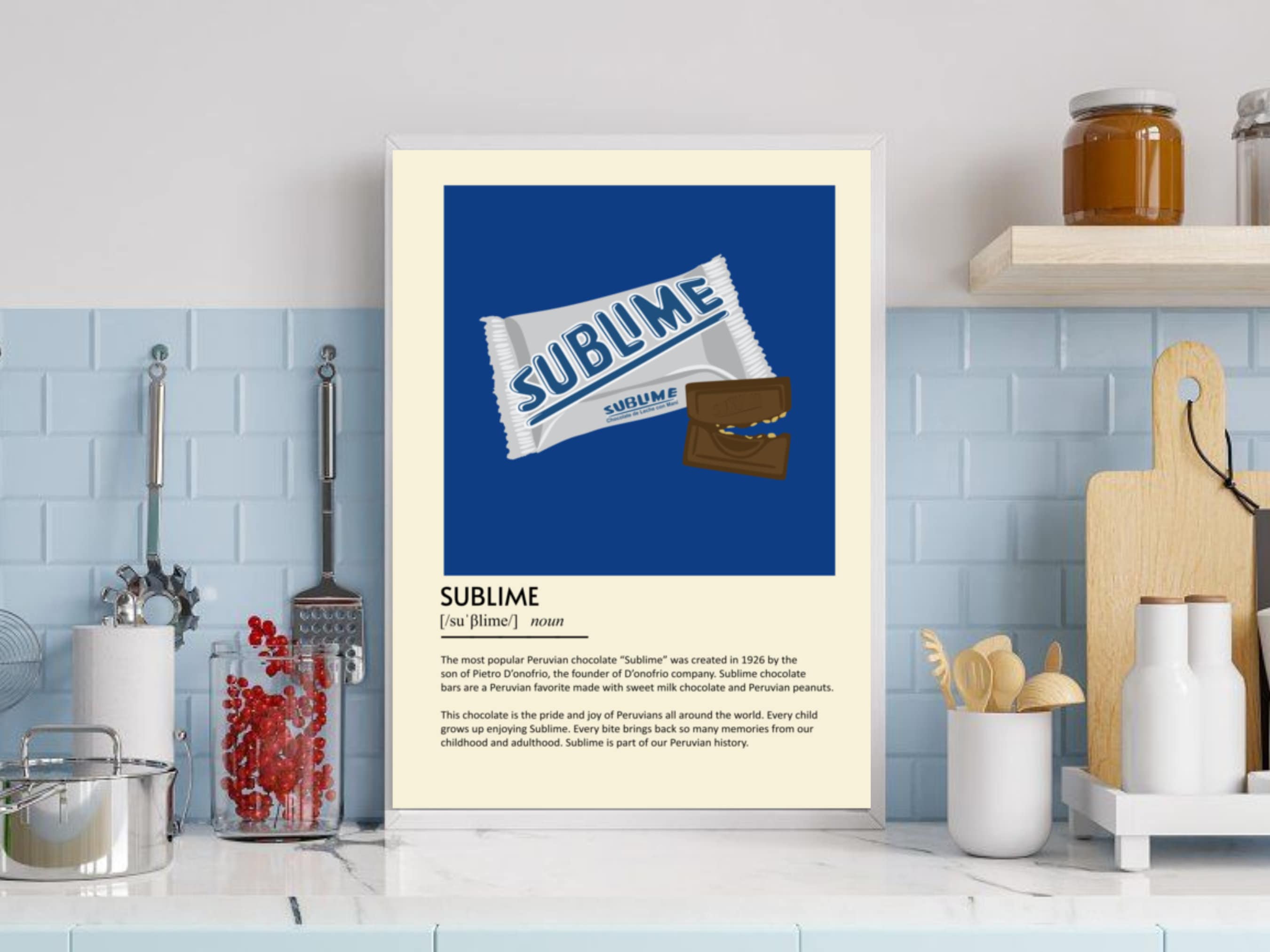 Peru Sublime Poster | Peruvian Candy Art Print | Retro Peru Kitchen Decor | Latin Gift