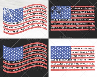 Download Pledge Of Allegiance Flag Svg Etsy