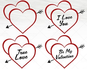 Valentine Heart Template SVG - Valentine's Day Heart SVG - Valentine Hearts -  Svg Eps Png Vector - Valentine's Day Digital Design