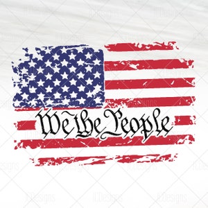 We The People Flag SVG - We The People Text On USA Flag Svg - USA America -  Svg Eps Png Vector - Digital Design