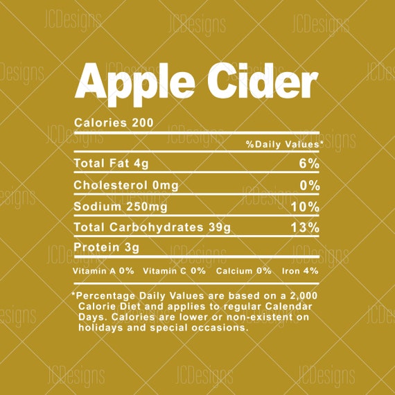 K Cider Nutritional Information at Mark Davis blog