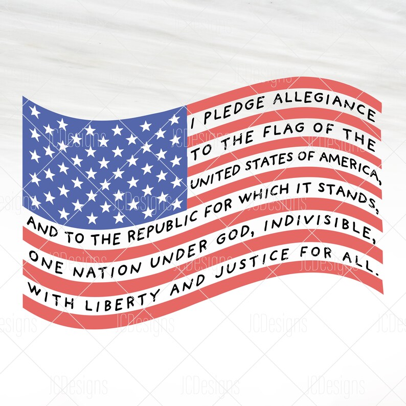 Download Pledge of Allegiance Flag SVG Distressed Flag SVG Waiving ...