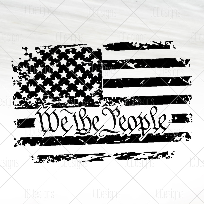Download We The People Flag SVG We The People Text On USA Flag Svg ...