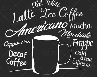 Cup of Coffee - SVG EPS PNG Vector - Digital Design