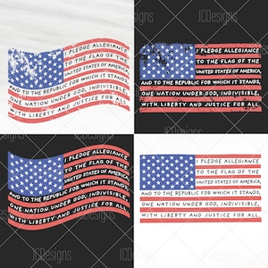 Pledge of Allegiance Flag SVG - Distressed Flag SVG - Waiving Flag SVG -  Svg Eps Png Vector - Patriotic Digital Design