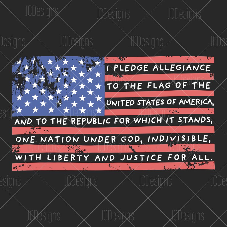 Download Pledge of Allegiance Flag SVG Distressed Flag SVG Waiving ...