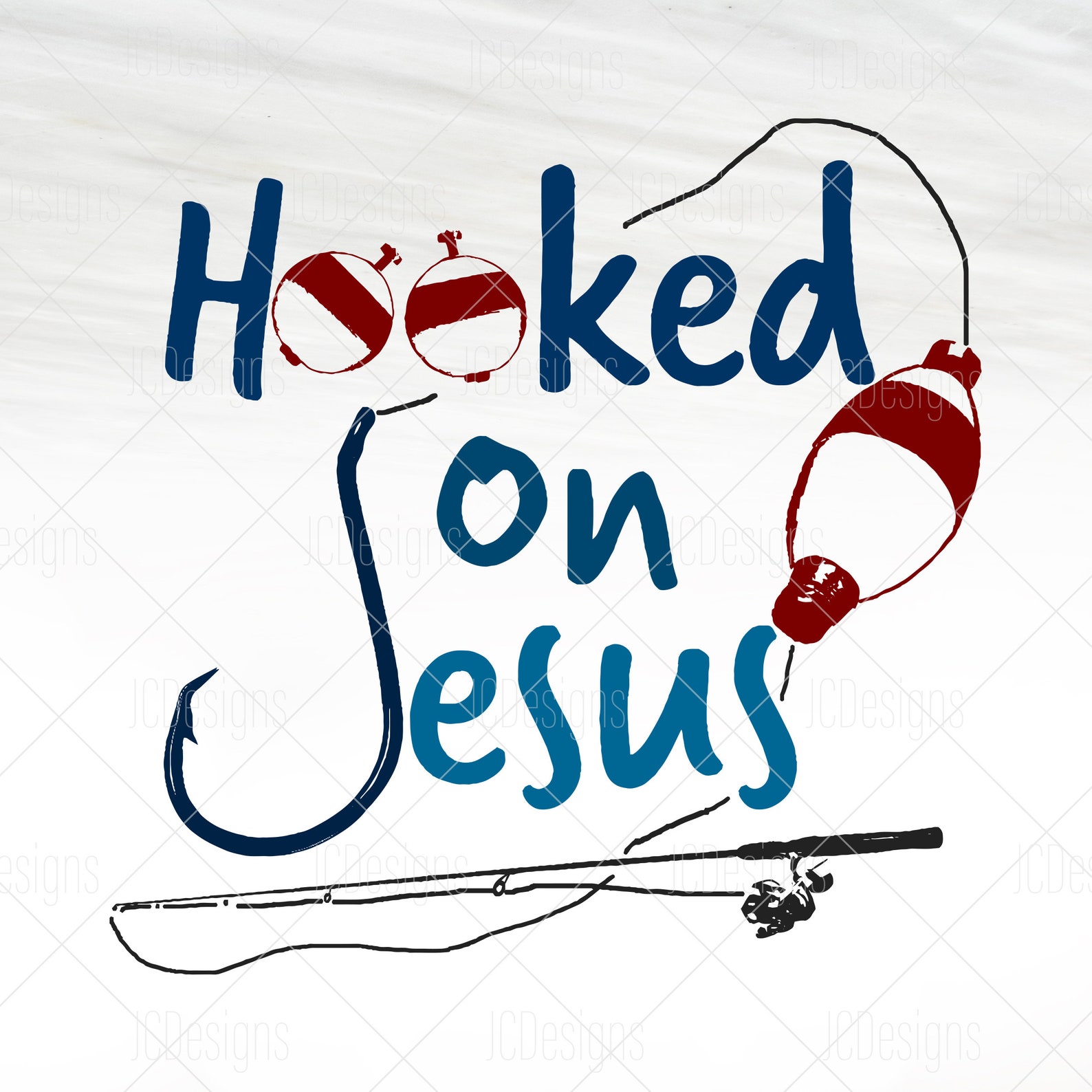 Hooked on Jesus Svg Fishing Svg Christian Svg SVG EPS Etsy