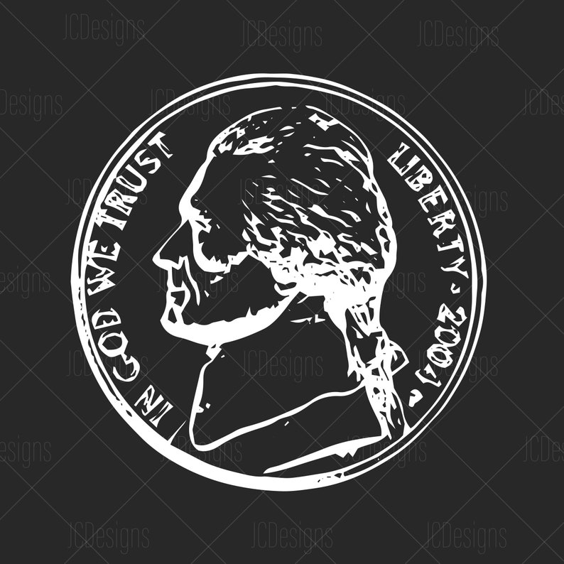 US Currency Coins Penny Nickel Dime Quarter Money Svg Eps Png Vector Digital Design image 8