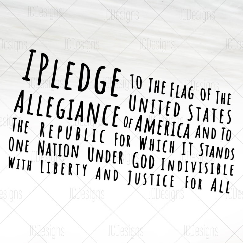 Download Pledge of Allegiance Flag Svg Eps Png Vector Digital | Etsy