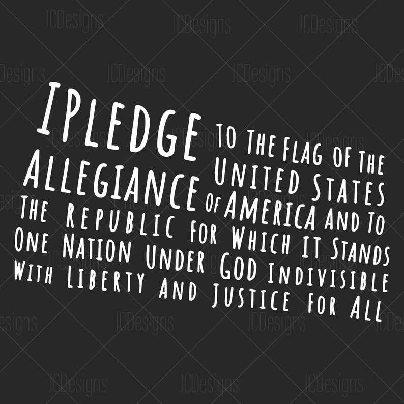 Download Pledge of Allegiance Flag Svg Eps Png Vector Digital | Etsy