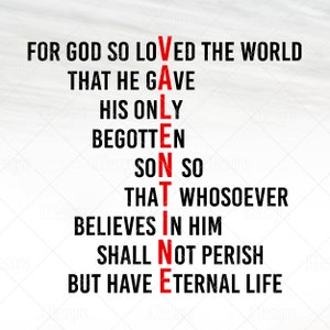 Valentine John 3:16 SVG - Christian SVG - Valentine&#39;s Day Vector SVG -  Svg Eps Png Vector - Valentine&#39;s Day Digital Design