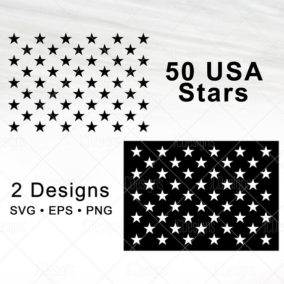 50 USA スター SVG - 50 USA アメリカ国旗スター - アメリカのスター