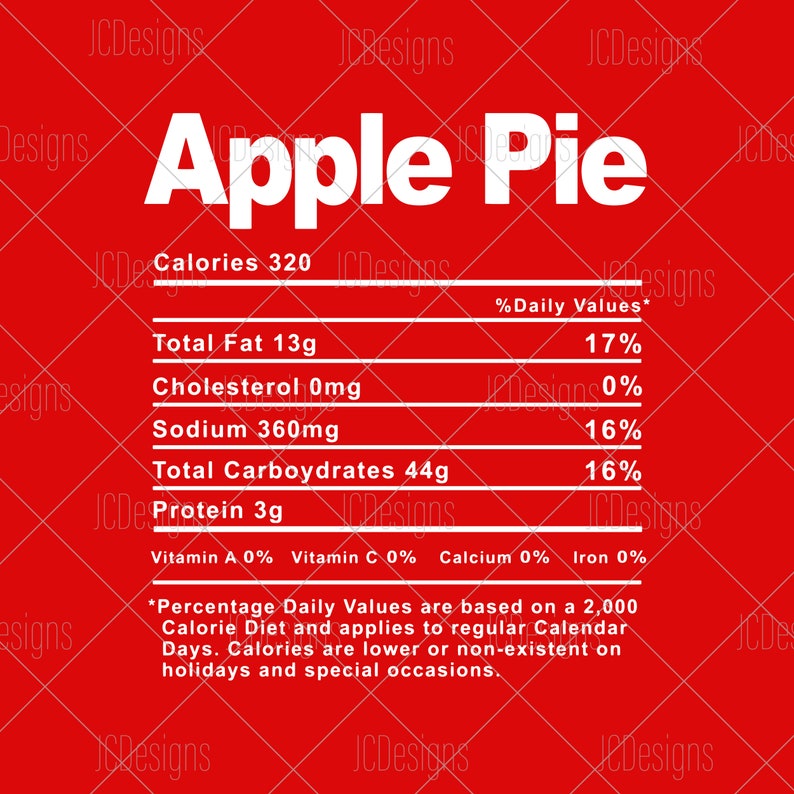 Apple Pie Food Nutrition Facts SVG Holiday Christmas Etsy apple-pie-food-nutrition-facts-svg-holiday-christmas-etsy