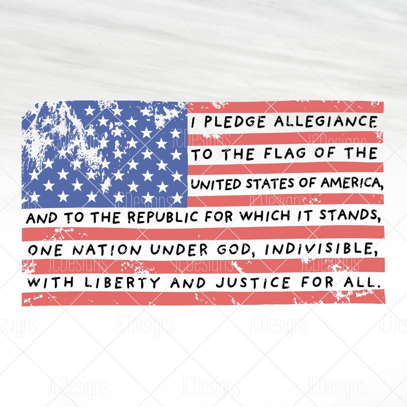 Download Pledge of Allegiance Flag SVG Distressed Flag SVG Waiving ...