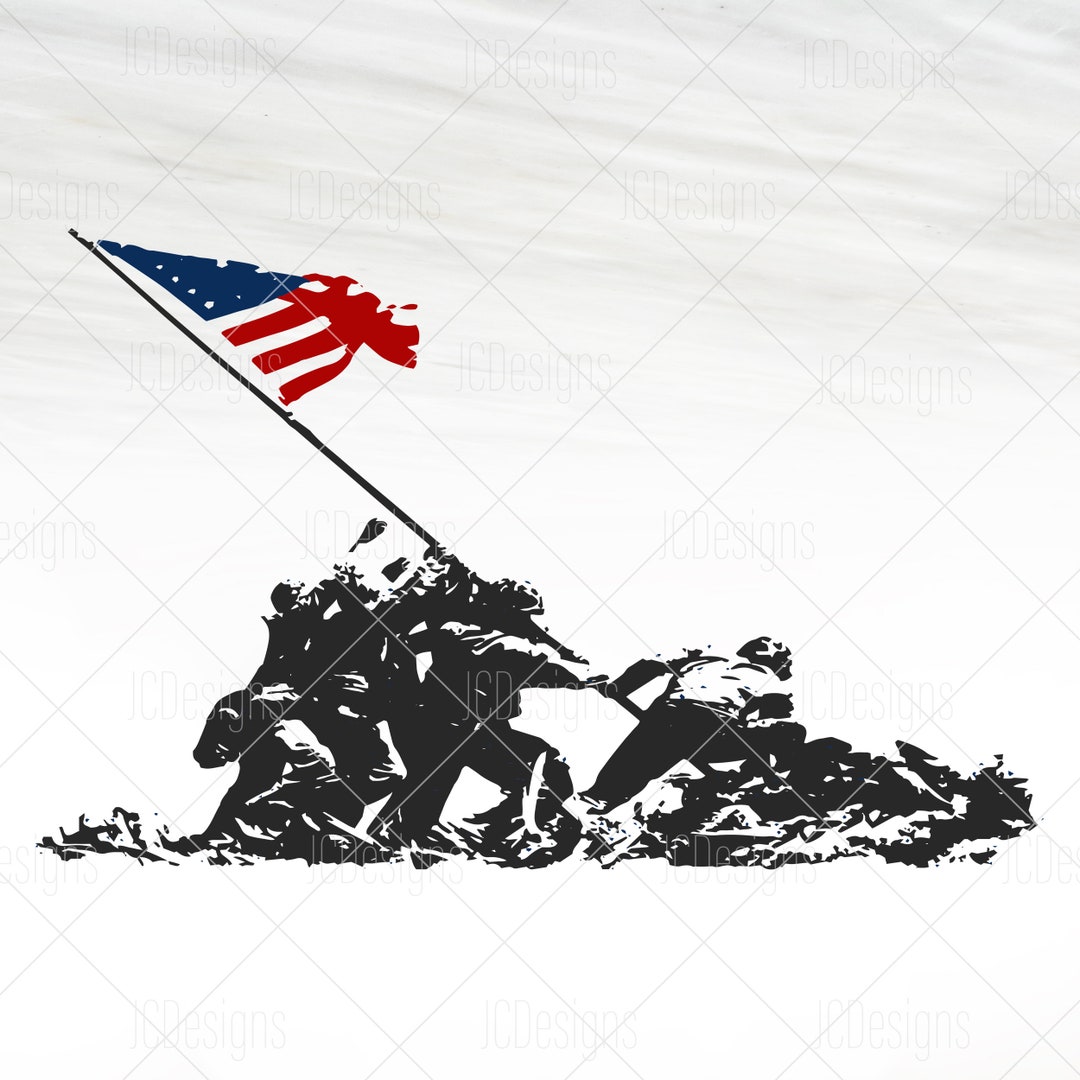 硫黄島でのアメリカ国旗掲揚 - アメリカ国旗 - アメリカ合衆国 - SVG