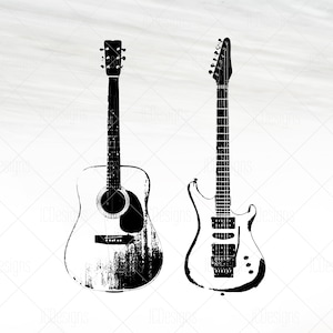 Guitars SVG - Electric Guitar Vector - Music SVG - Svg Eps Png Vector - Digital Design