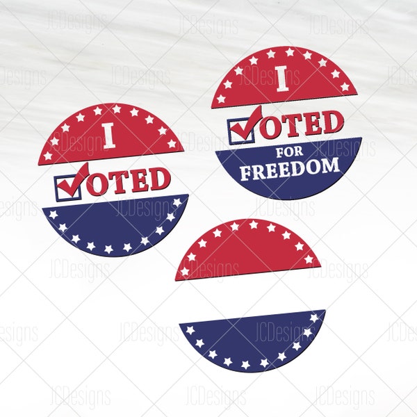 I Voted Button SVG - Voted Monogram Frame SVG - Freedom SVG -  Svg Eps Png Vector - Digital Design