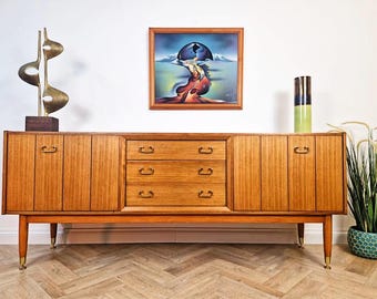 G Plan Mid-Century Teak Sideboard: Danish Design Credenza BL425