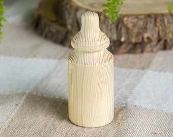 wooden baby bottle toy