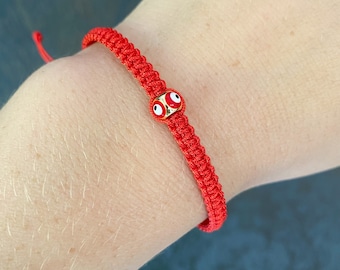 Evil Eye Bracelet, Red String Bracelet, Macrame Bracelet Evil Eye