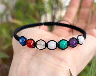 Macrame crystal bracelet