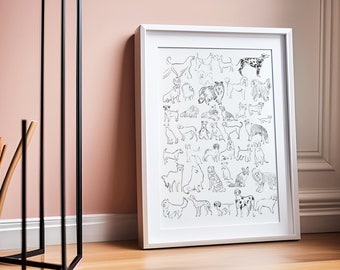 Dainty Dog Doodles Print