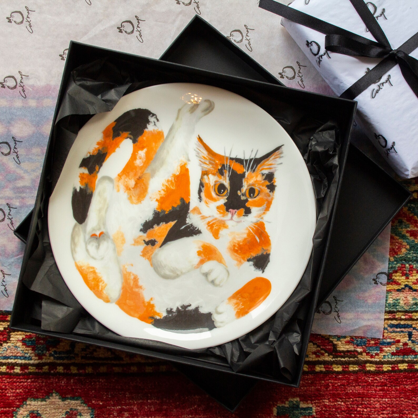 Cat Dinner Set of Plates Perfect Gift Present for Cat Lovers Etsy